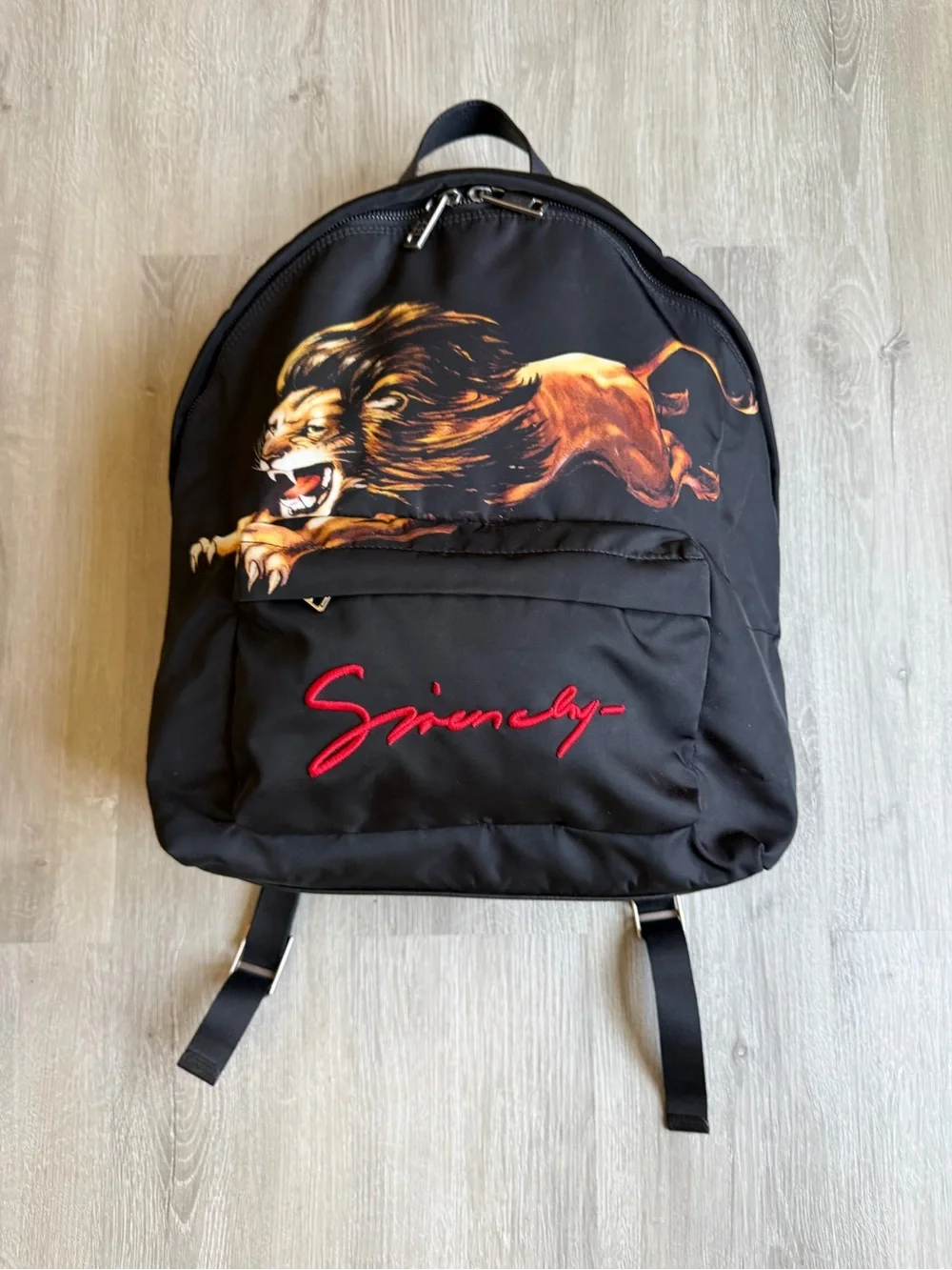 Rare Givenchy Archival Lion Graphic & Embroidered Logo Backpack